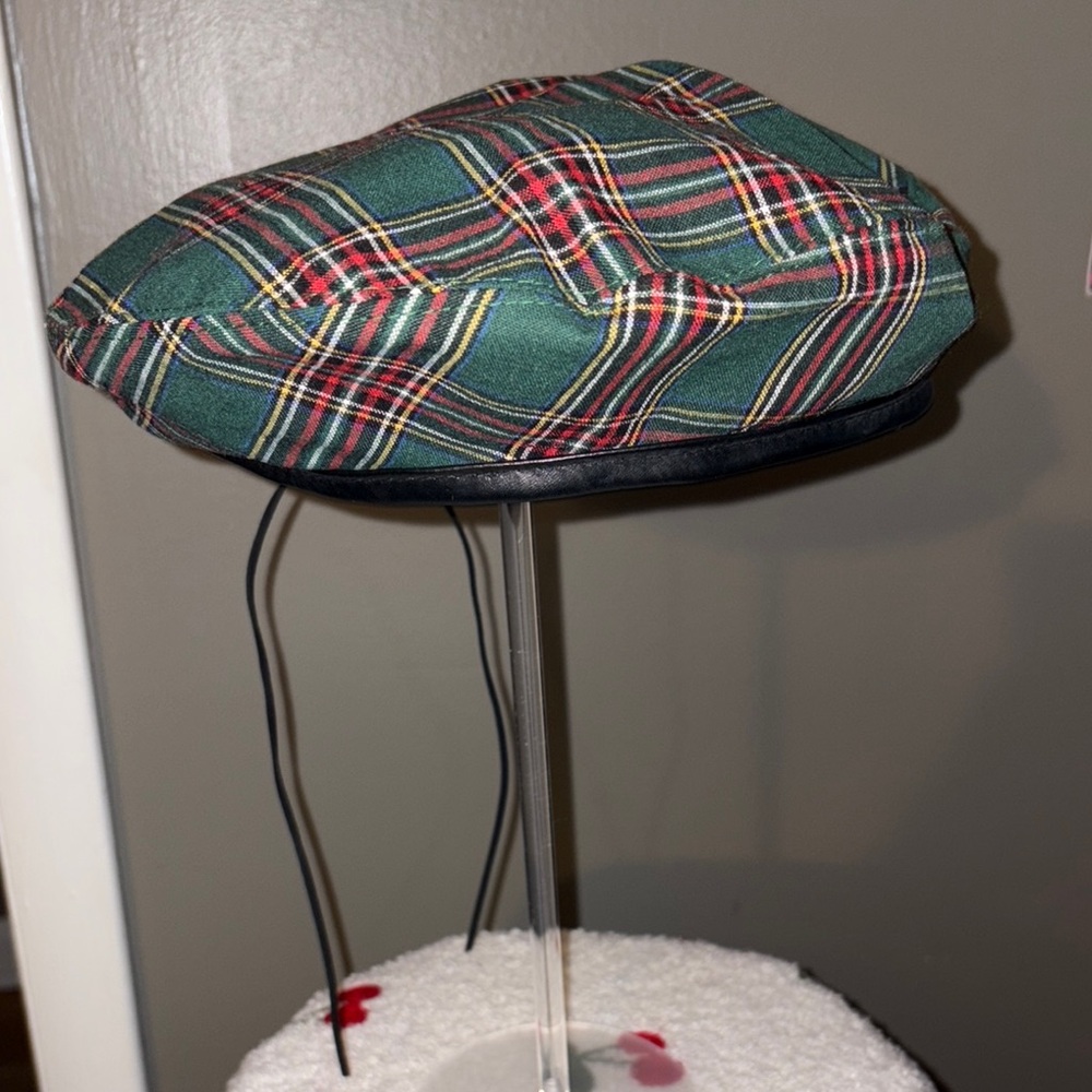 Plaid Green Tartan Beret